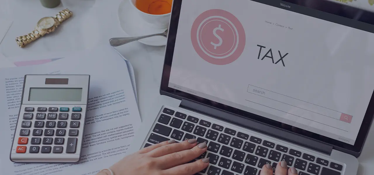 Professional business documents and calculator