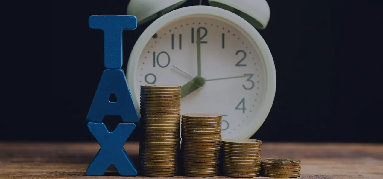 Financial charts and tax calculation graphs